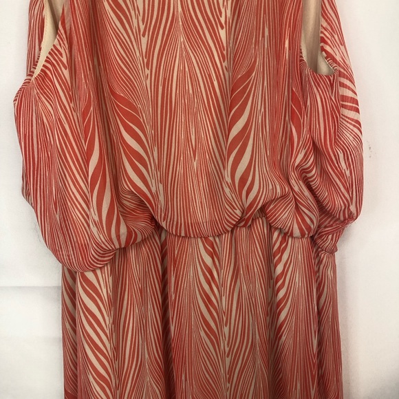 Poetry Sundress Blousy Waist Double Strap V Neck Lined Zebra Pattern Sleeveless - Picture 4 of 11